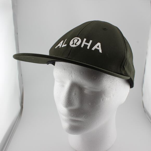 Lululemon Hat Unisex OS Dark Olive Snapback ALOHA Embroidered Hawaii - Picture 2 of 8